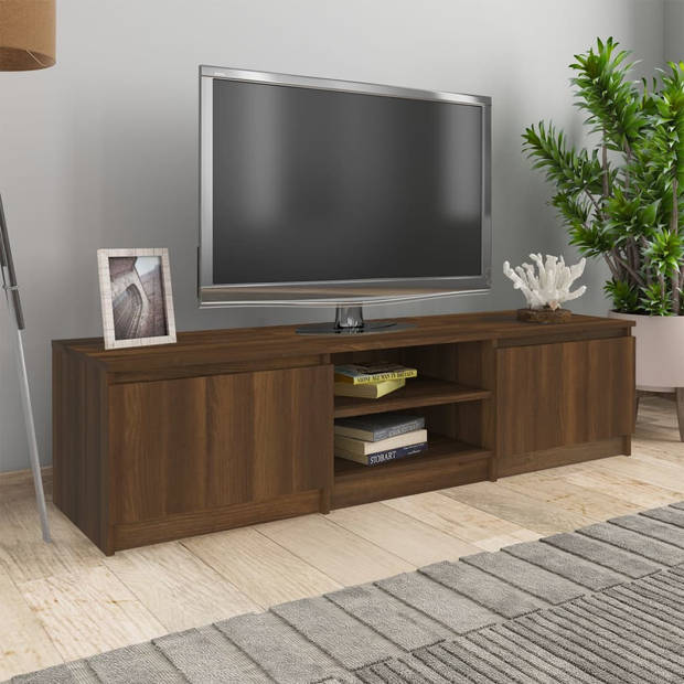 The Living Store TV-meubel - Trendy - TV meubels - 140 x 40 x 35.5 cm - Bruineiken