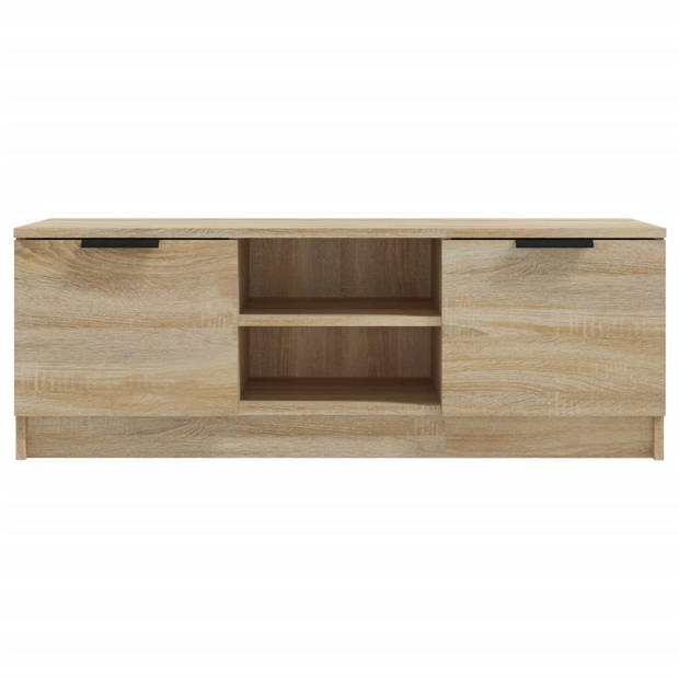 vidaXL Tv-meubel 102x35x36,5 cm bewerkt hout sonoma eikenkleurig