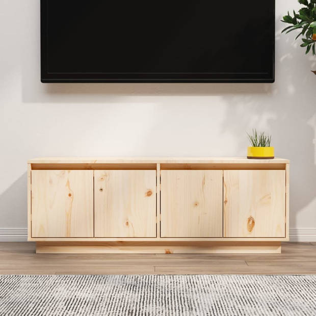 The Living Store TV-meubel - Trendy en praktisch - Stevig meubel - Afmeting- 110 x 34 x 40 cm - Materiaal- Massief