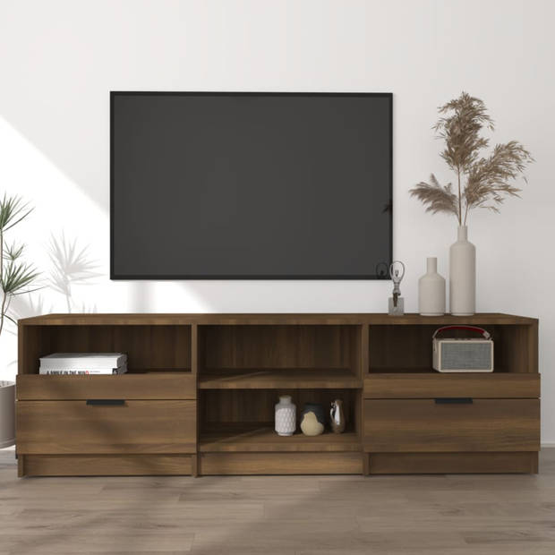 vidaXL Tv-meubel 150x33,5x45 cm bewerkt hout bruin eikenkleur