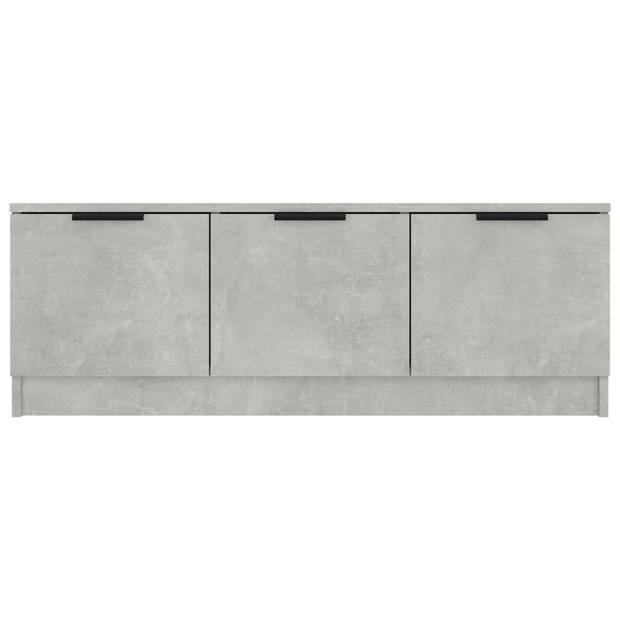 The Living Store TV-kast - Betongrijs - 102 x 35 x 36.5 cm - Stevig bewerkt hout