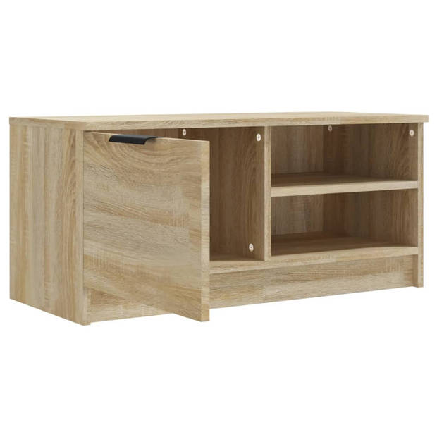 vidaXL Tv-meubel 80x35x36,5 cm bewerkt hout sonoma eikenkleurig