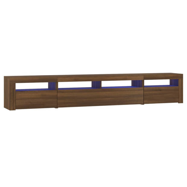 vidaXL Tv-meubel met LED-verlichting 240x35x40 cm bruin eikenkleur