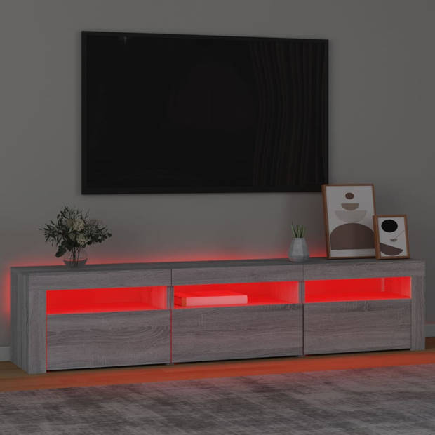 vidaXL Tv-meubel met LED-verlichting 180x35x40 cm grijs sonoma eiken
