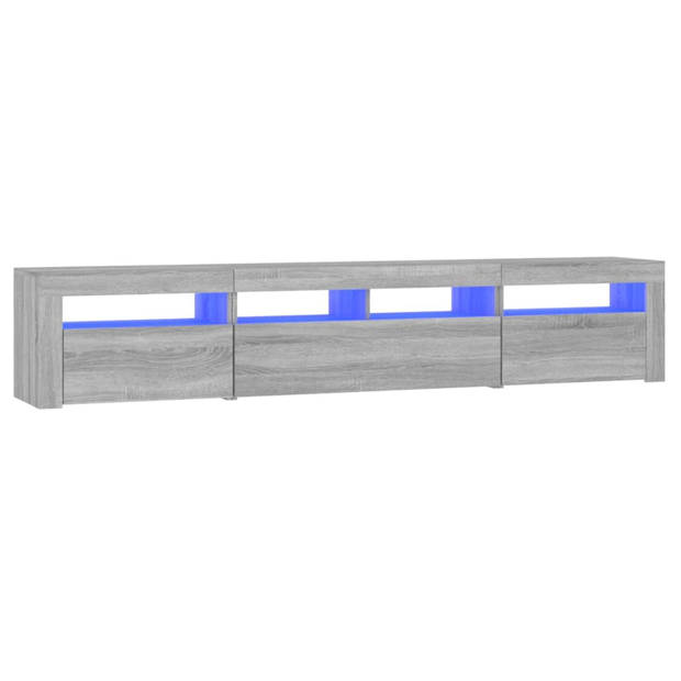 vidaXL Tv-meubel met LED-verlichting 210x35x40 cm grijs sonoma eiken