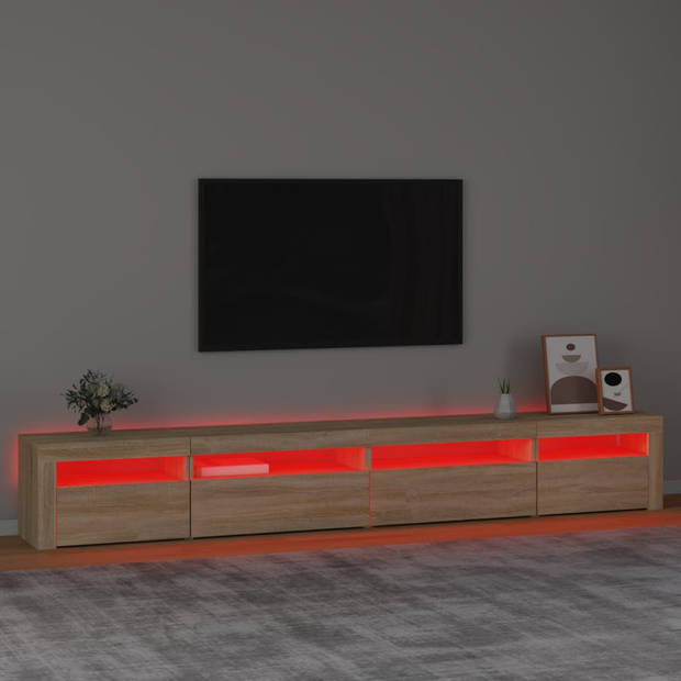 vidaXL Tv-meubel met LED-verlichting 270x35x40 cm sonoma eikenkleurig