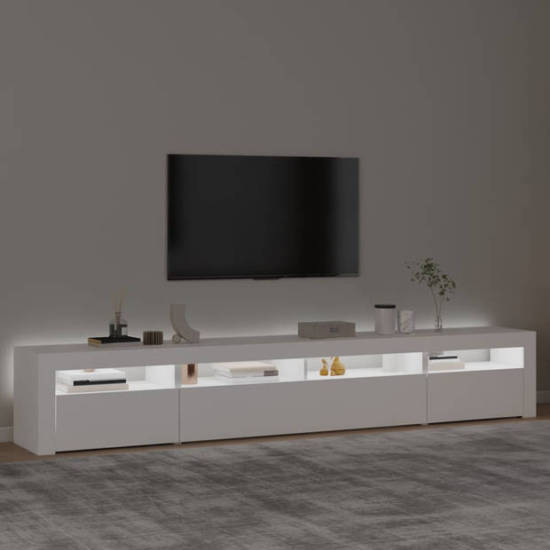 vidaXL Tv-meubel met LED-verlichting 240x35x40 cm wit