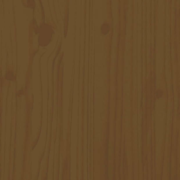 vidaXL Hoofdbord 155,5x4x100 cm massief grenenhout honingbruin
