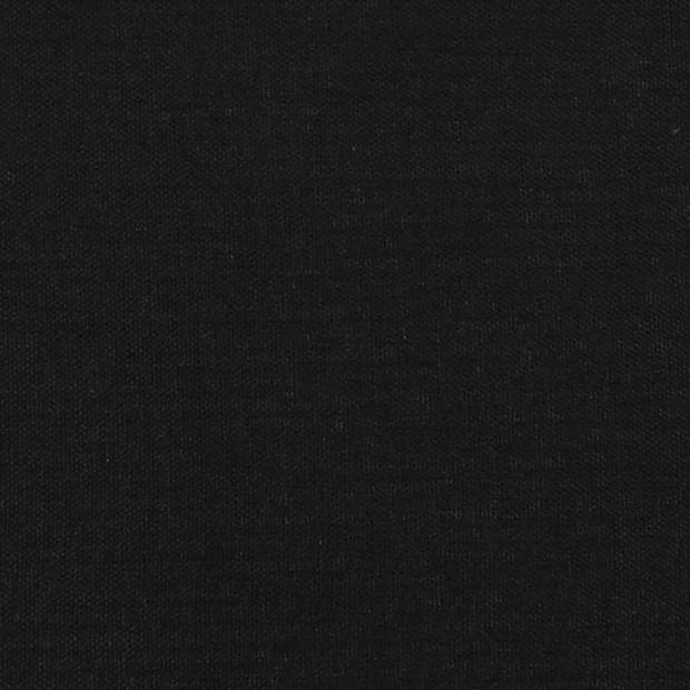 vidaXL Hoofdbord met randen 203x16x78/88 cm stof zwart