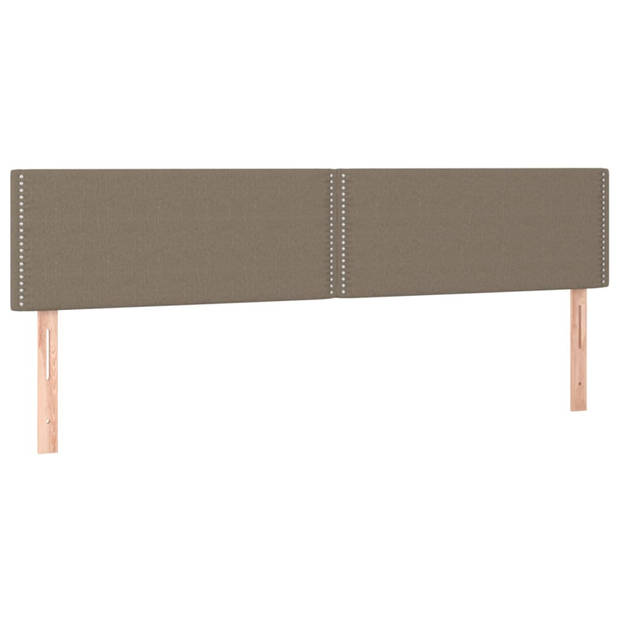 vidaXL Hoofdborden 2 st 100x5x78/88 cm stof taupe