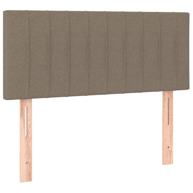 vidaXL Hoofdbord 100x5x78/88 cm stof taupe