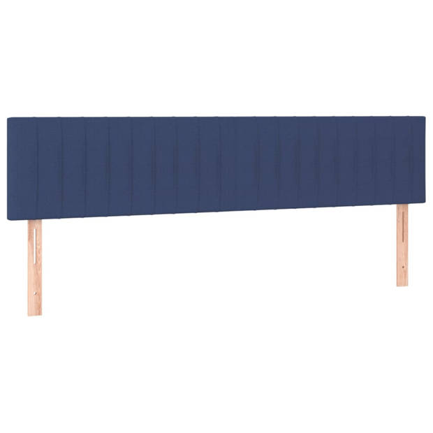 vidaXL Hoofdborden 2 st 100x5x78/88 cm stof blauw