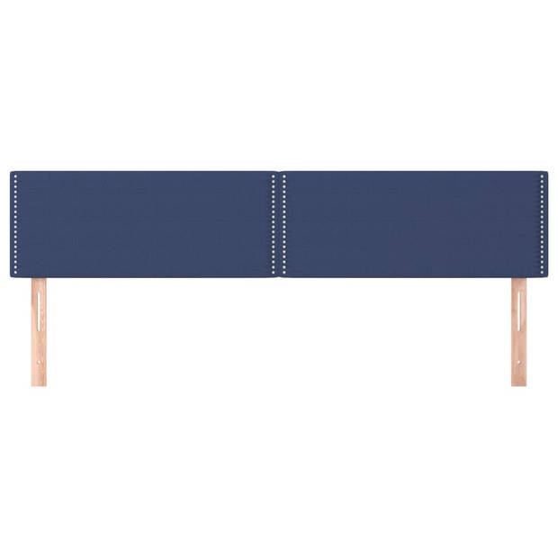 vidaXL Hoofdborden 2 st 80x5x78/88 cm stof blauw