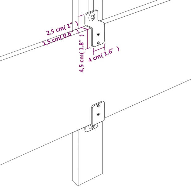 vidaXL Hoofdbord 100x7x78/88 cm fluweel roze