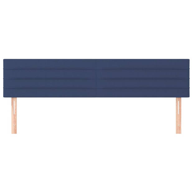 vidaXL Hoofdborden 2 st 80x5x78/88 cm stof blauw