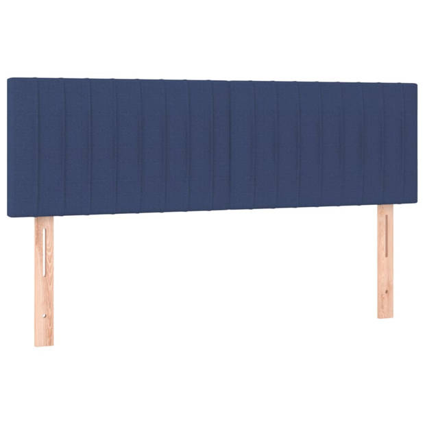 vidaXL Hoofdborden 2 st 72x5x78/88 cm stof blauw