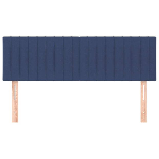 vidaXL Hoofdborden 2 st 72x5x78/88 cm stof blauw