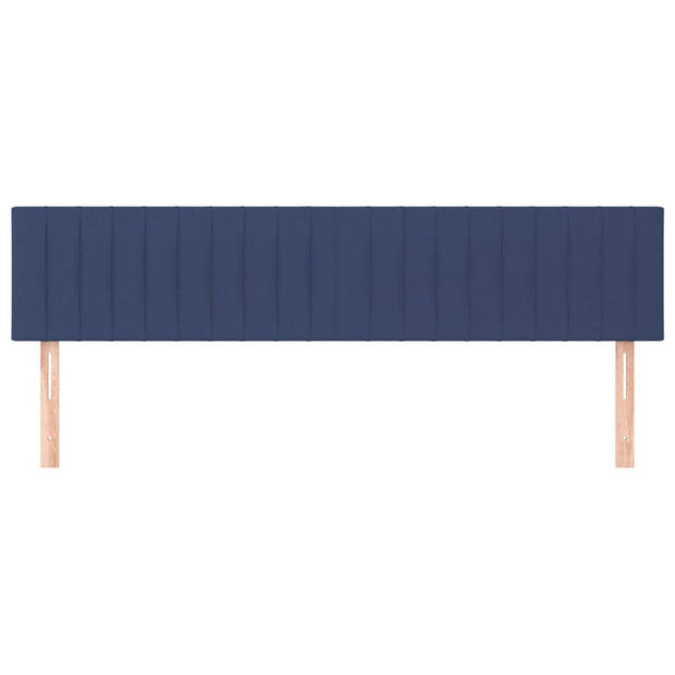 vidaXL Hoofdborden 2 st 80x5x78/88 cm stof blauw