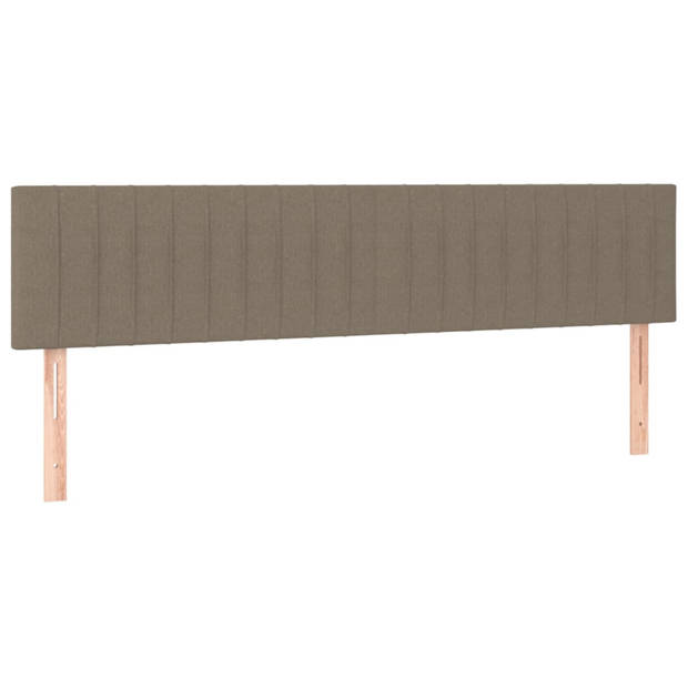 vidaXL Hoofdborden 2 st 80x5x78/88 cm stof taupe