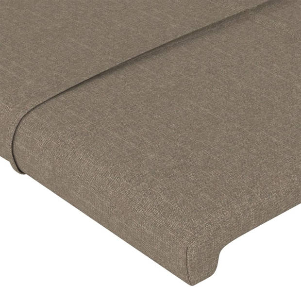 vidaXL Hoofdbord 90x5x78/88 cm stof taupe