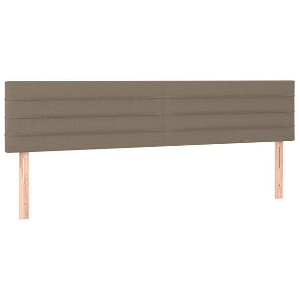 vidaXL Hoofdborden 2 st 100x5x78/88 cm stof taupe