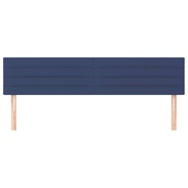 vidaXL Hoofdborden 2 st 100x5x78/88 cm stof blauw