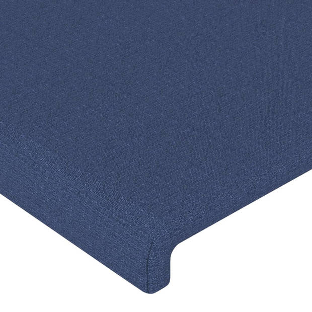 vidaXL Bedframe zonder matras stof blauw 140x190 cm