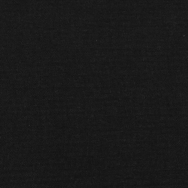 vidaXL Hoofdbord met randen 147x23x118/128 cm stof zwart
