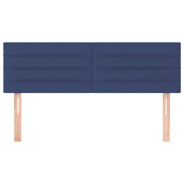 vidaXL Hoofdborden 2 st 72x5x78/88 cm stof blauw