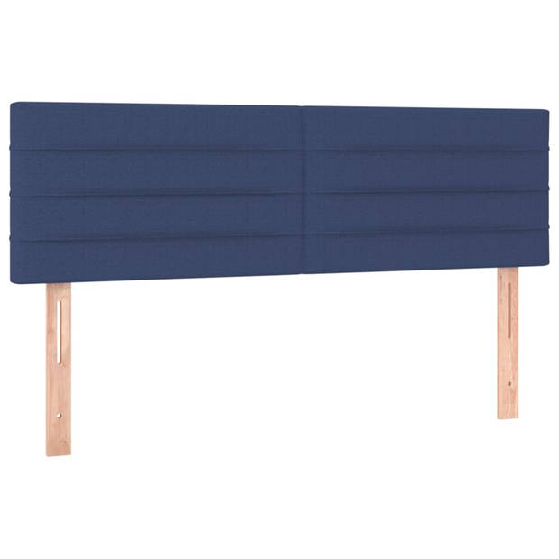 vidaXL Hoofdborden 2 st 72x5x78/88 cm stof blauw