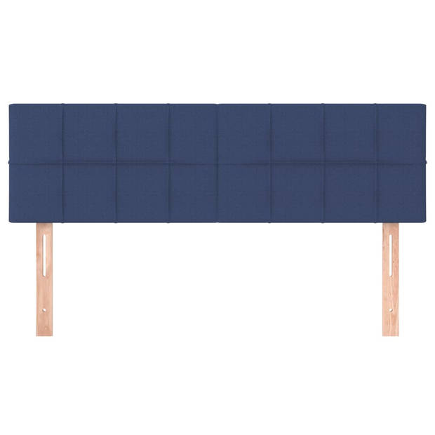 vidaXL Hoofdborden 2 st 72x5x78/88 cm stof blauw