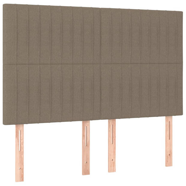 vidaXL Hoofdborden 4 st 72x5x78/88 cm stof taupe