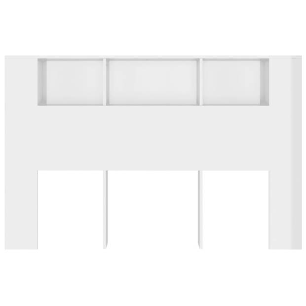 vidaXL Hoofdbordkast 160x18,5x104,5 cm hoogglans wit