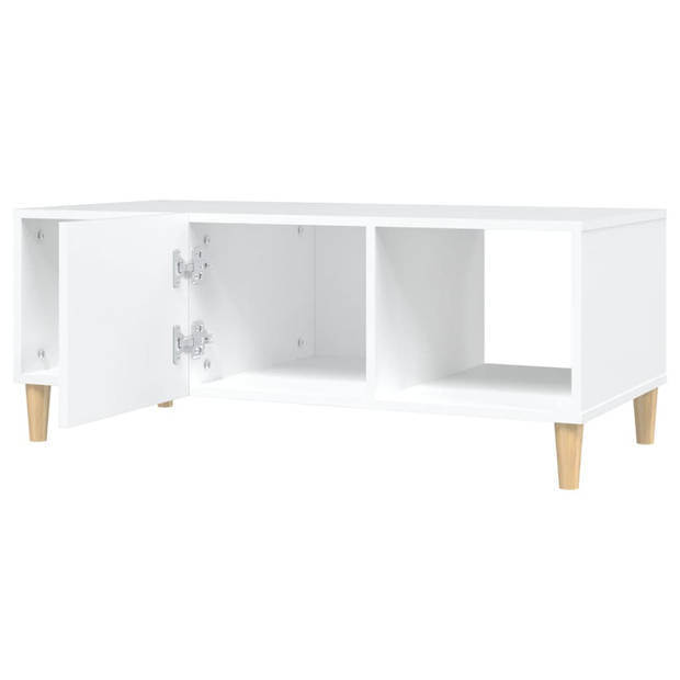 The Living Store Salontafel - Hout - 102 x 50 x 40 cm - Wit