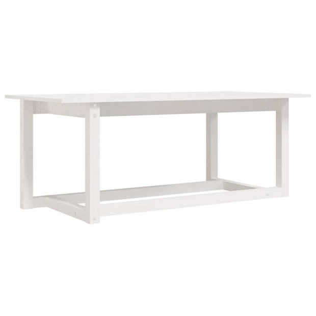 vidaXL Salontafel 110x55x45 cm massief grenenhout wit