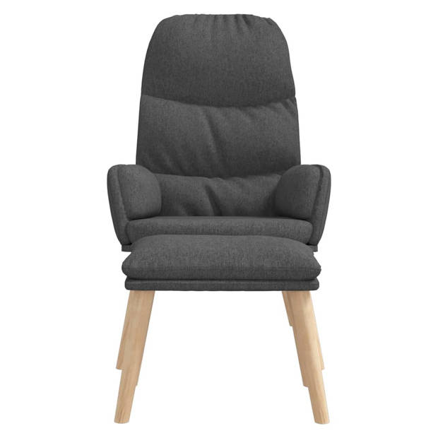 The Living Store Relaxstoel Comfort - Stoelen - 70x77x98 cm - Donkergrijs