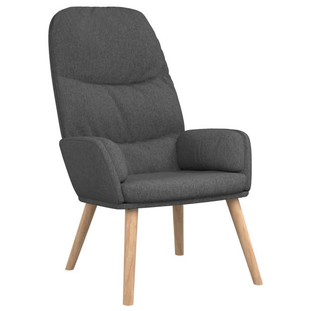 The Living Store Relaxstoel Comfort - Stoelen - 70x77x98 cm - Donkergrijs