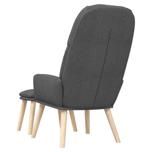 The Living Store Relaxstoel Comfort - Stoelen - 70x77x98 cm - Donkergrijs