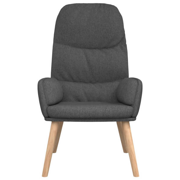 The Living Store Relaxstoel Comfort - Stoelen - 70x77x98 cm - Donkergrijs