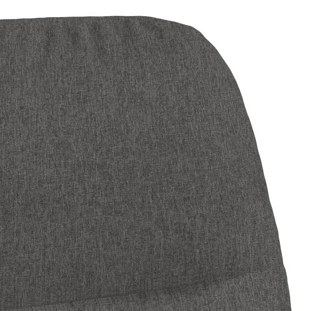 The Living Store Fauteuil Relaxstoel - Donkergrijs - 70 x 77 x 98 cm - Dik gevoerd en zacht aanvoelende stof