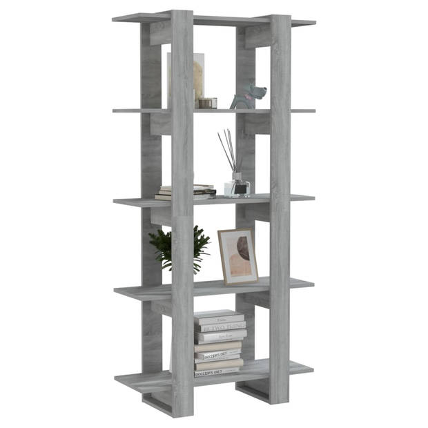 vidaXL Boekenkast/kamerscherm 80x30x160 cm bewerkt hout grijs sonoma