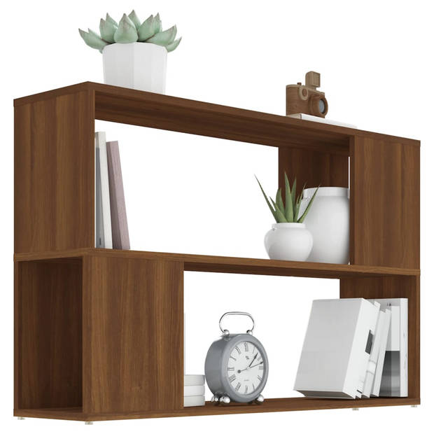 vidaXL Boekenkast 100x24x63 cm bewerkt hout bruin eikenkleur