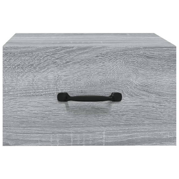 vidaXL Nachtkastjes 2 st wandgemonteerd 35x35x20 cm grijs sonoma eiken