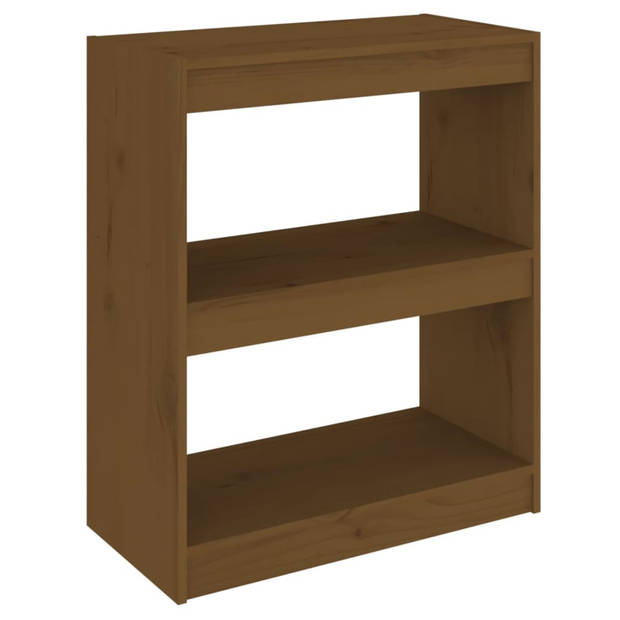 vidaXL Boekenkast/kamerscherm 60x30x71,5 cm grenenhout honingbruin