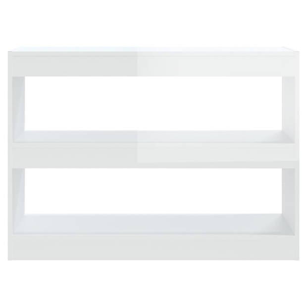 The Living Store Boekenkast - Kast - 100 x 30 x 72 cm - Hoogglans wit