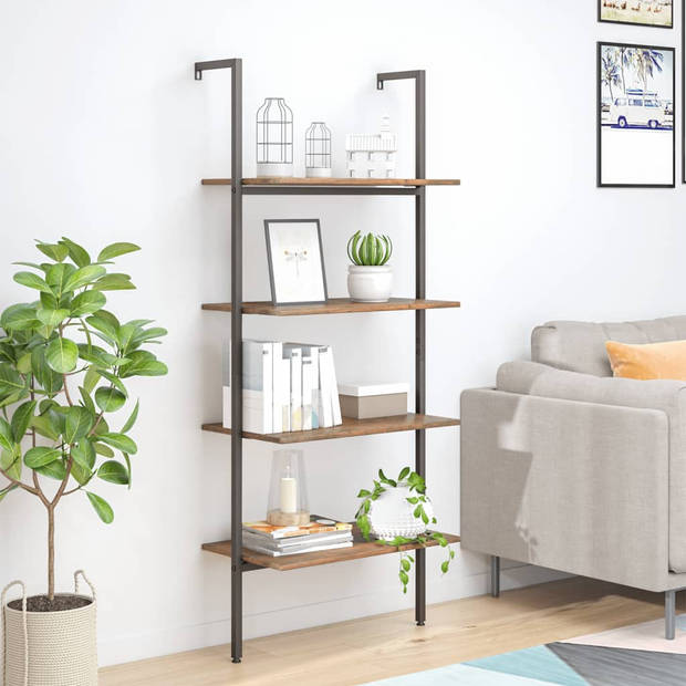 The Living Store Rek 4 schappen - 64 x 35 x 152.5 cm - sterk stalen frame