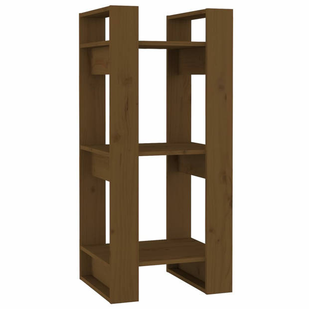 vidaXL Boekenkast/kamerscherm 41x35x91 cm massief hout honingbruin