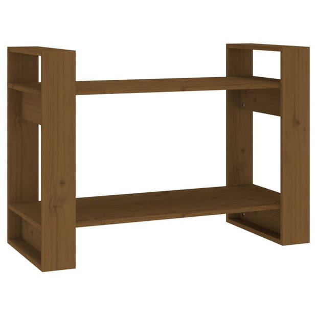 vidaXL Boekenkast/kamerscherm 80x35x56,5 cm massief hout honingbruin