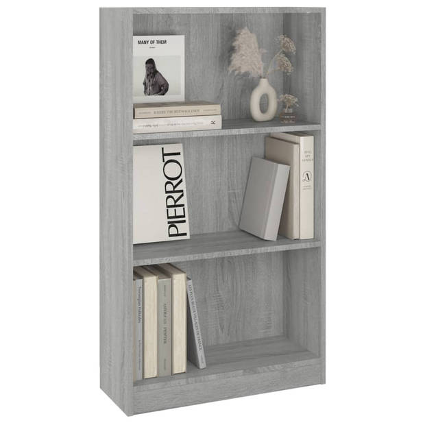 vidaXL Boekenkast 60x24x109 cm bewerkt hout grijs sonoma eikenkleurig