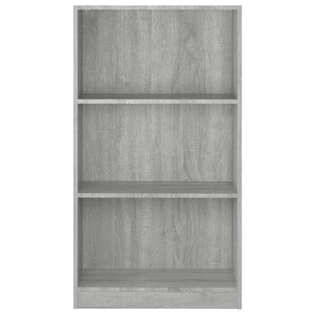 The Living Store Boekenkast s - Decoratieve opbergoplossing - 60x24x109 cm - Grijs Sonoma Eiken - Bewerkt hout